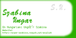 szabina ungar business card